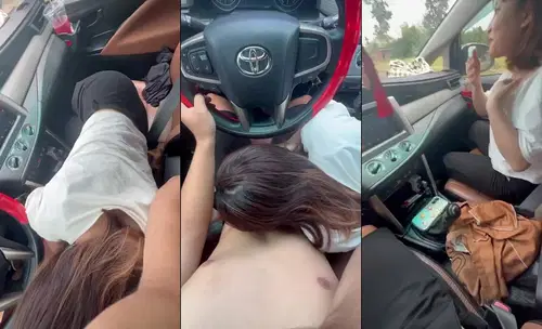 Đang lái xe em lôi cu anh ra bú mút ngay cả cần số