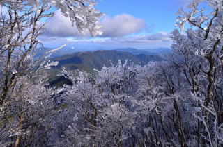奈良県御杖村　三峰山の霧氷